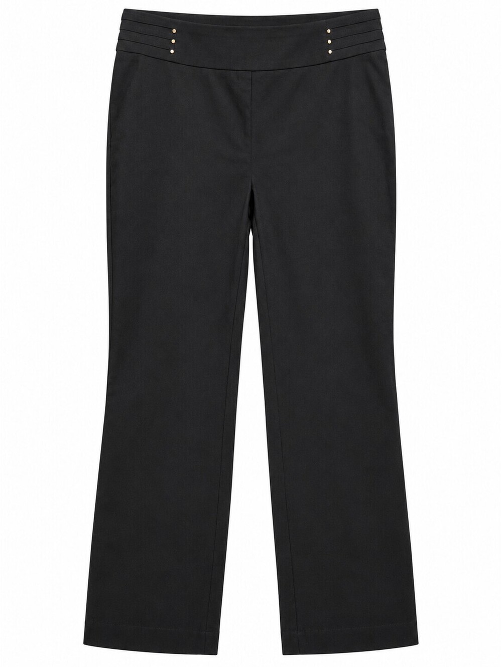 JM Collection Rivet Pant Slim Leg in Deep Black, Size L-S